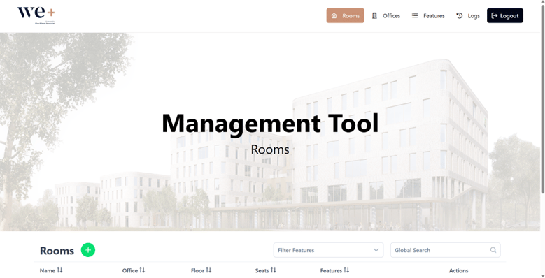Screenshot Booking Tool desktop